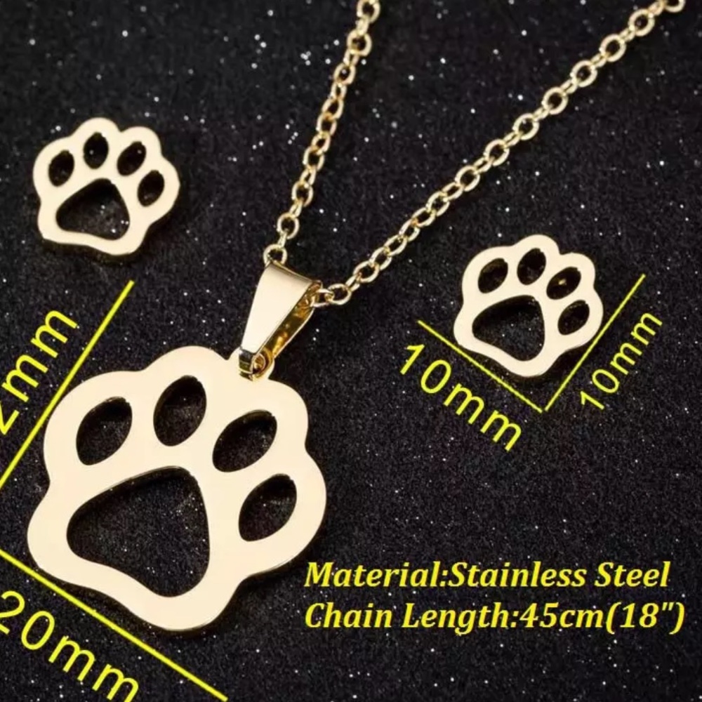 SILVER PAW ♡ Stainless Steel GIFT SET - Picture 5 of 5